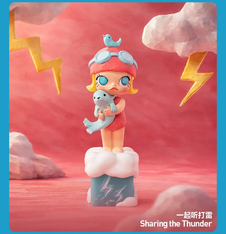 

POPMART MOLLY 20th Anniversary CENERY ALONG THE WAY Series Figure Blind Box Interesting and Adorable Collection Brithday Gifts