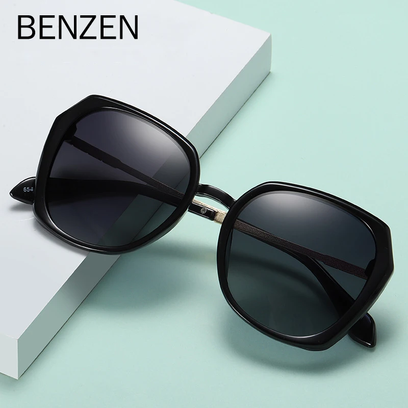 

BENZEN Polarized Sunglasses Women Oversized Sun Glasses For Woman Luxury Ladies Shades 6836