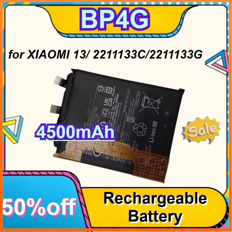 BP4G Battery for XIAOMI 13 Phone Replacement Bateria BATTERY