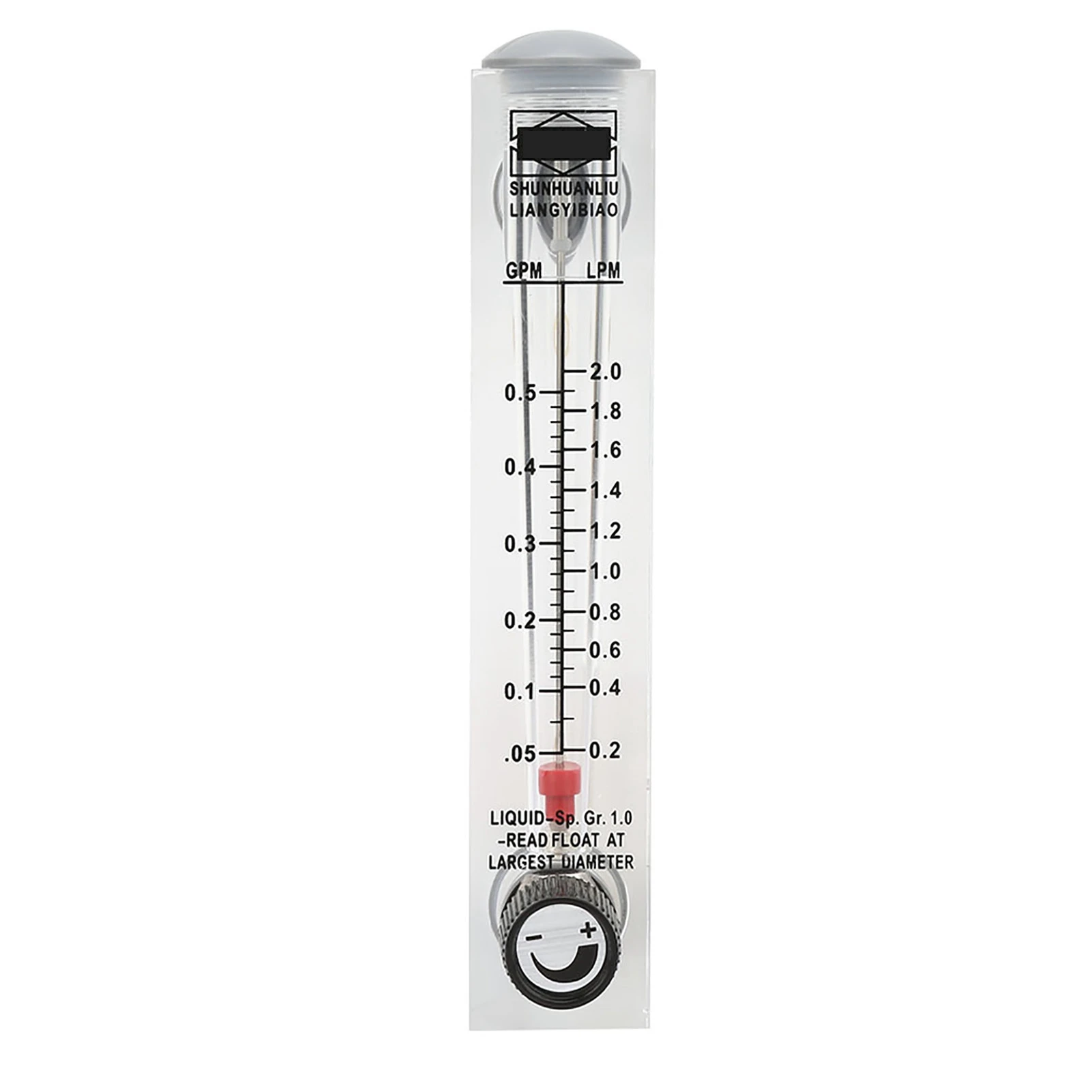 Flowmeter LZM-15T 0,1-0,5GPM Knop Paneeltype Vloeistofstroommeter Flowmeter Meting ZG1/4"