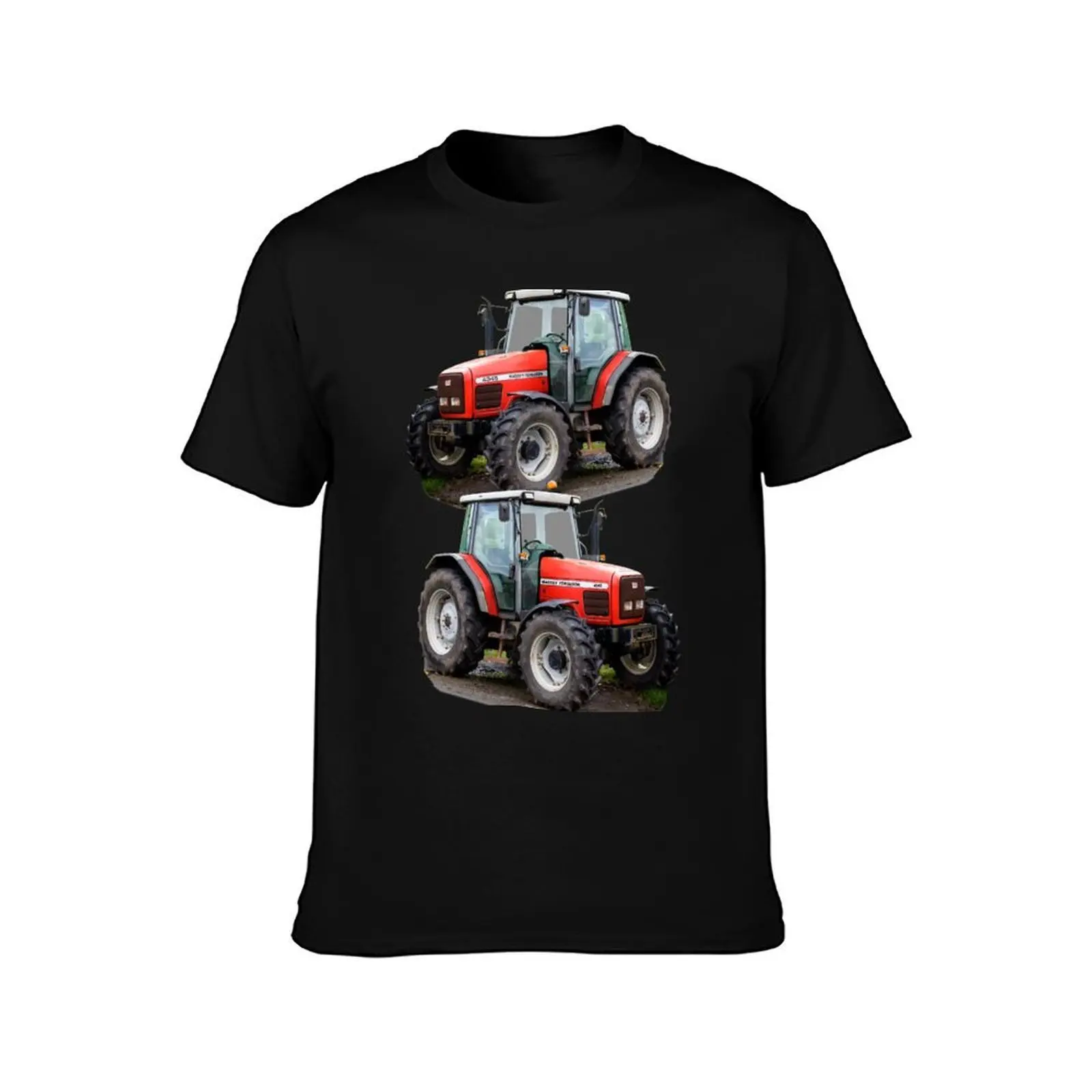 Red tractor Fergus 4345 T-Shirt, Summer Casual Cotton Tee, Oversized Streetwear Tops, Vintage Graphic Print, Unisex Men Women