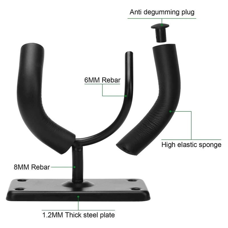 Appendiabiti da parete per Skateboard appendiabiti da Skateboard per chitarra Longboard snowboard completo di vite