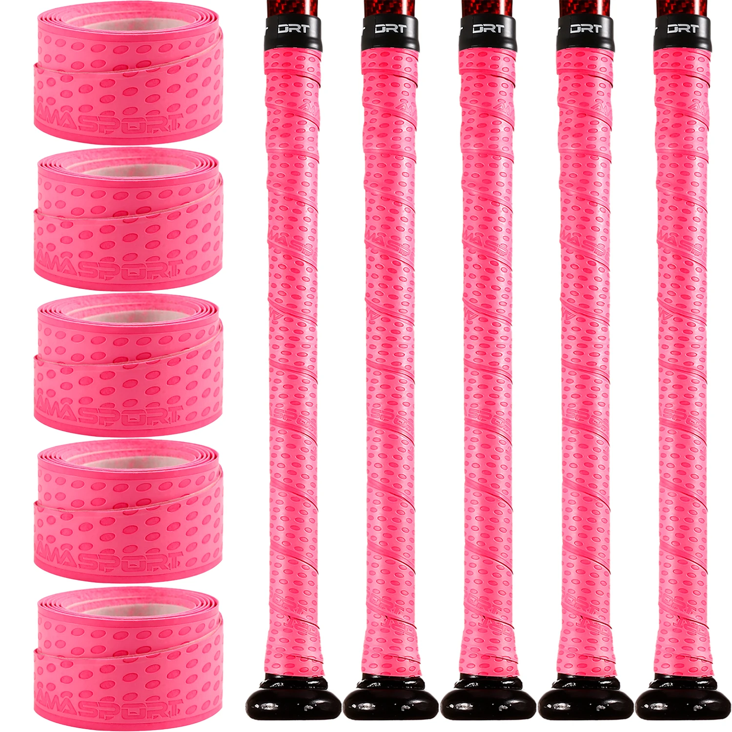 AMASPORT Baseball Bat Tap Grips Pure Color For More Comfortable Experience Sports and Entertainment Baseball Accessories