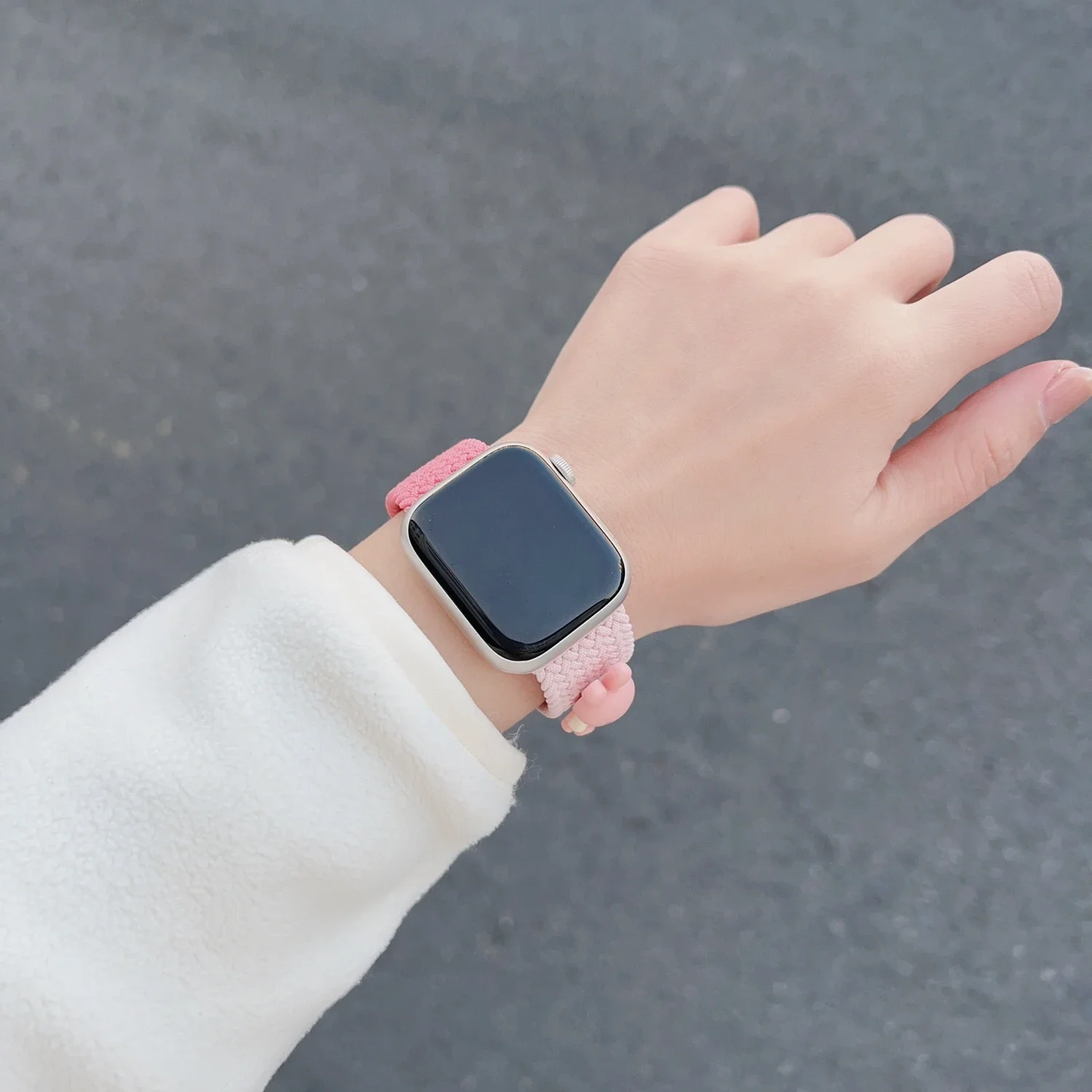 حزام ساعة أبل من النايلون المرن الممتاز للنساء 10/9/8/7/6/5/4/3/2 SE 38 مم 40 مم 41 مم 42 مم 44 مم 45 مم 46 مم 49 مم حزام