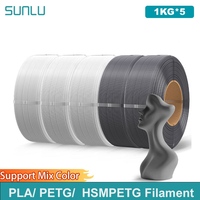 SUNLU 5KG PLA/PETG/ High Speed Matte PETG Filament 1.75mm 1KG Without Tray 3D Printer Filament for 3D Printer,Refll Filament