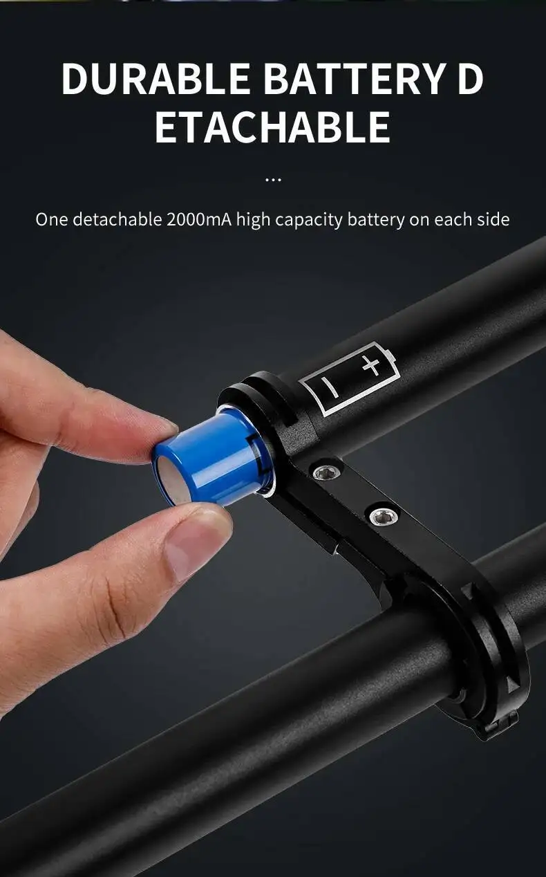 ESLNF 4000mAh Wiederaufladbarer Aluminium-Legierung Fahrrad-Lenkererweiterungshalter mit Powerbank – Detail 10
