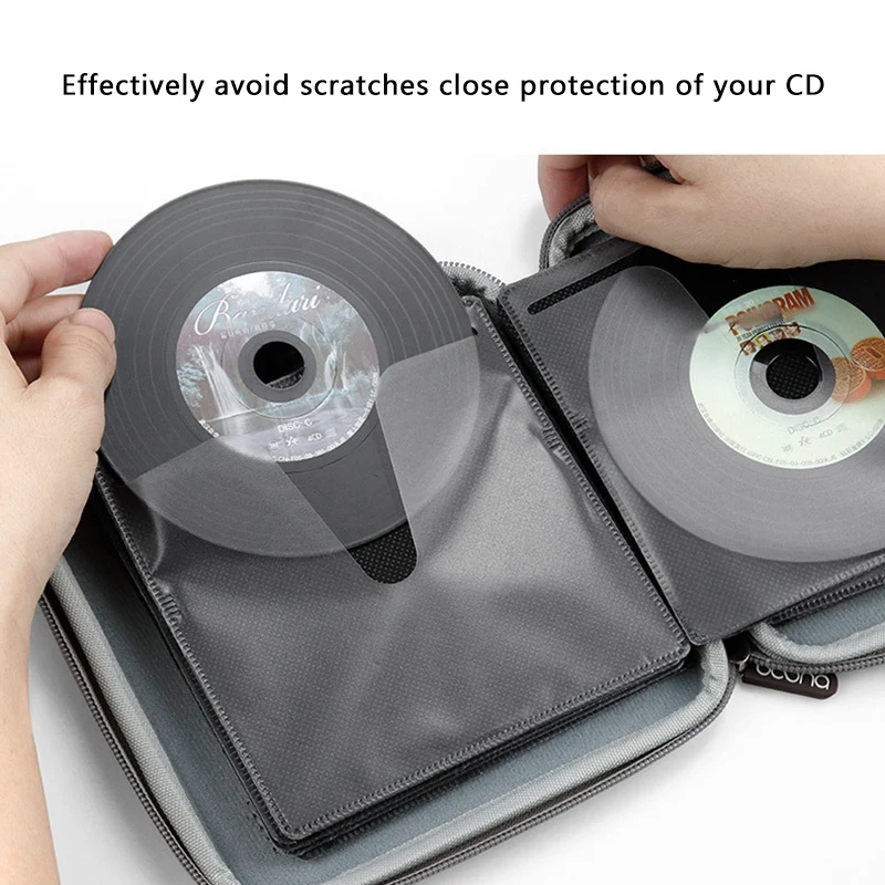 A40I  CD Disc Case Car Home DVD Disc Storage Bag for Game Disc Storage Bag (32 Pieces)