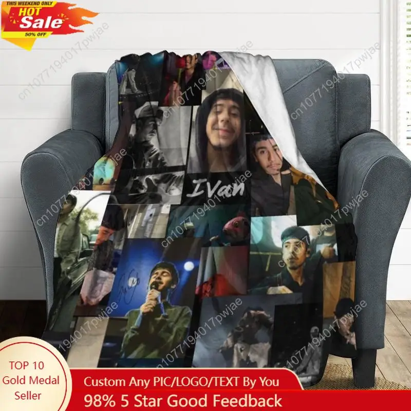 

Ivan Cornejo Musician Creative Poster Printed Fleece Blanket Soft Warm Knitted Polyester Digital Printed Fleece Custom blankets