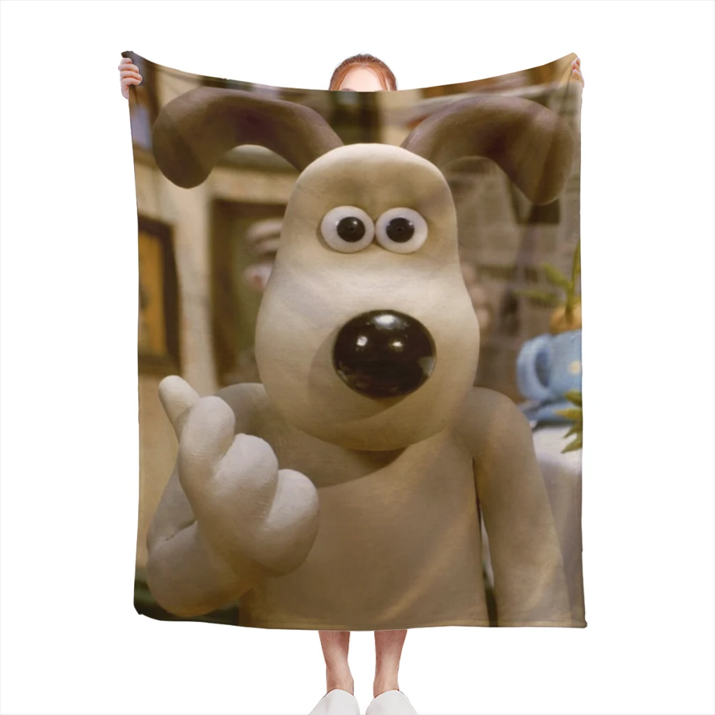 Kawaii Cute Gromit Medium Blanket Fluffy Soft Bedroom Decor Sofa Blankets Comforter Home and Decoration