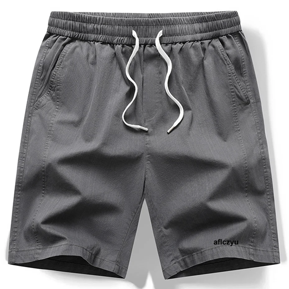 

Шорты мужские однотонные с эластичным поясом, модные повседневные короткие штаны, черные, на лето