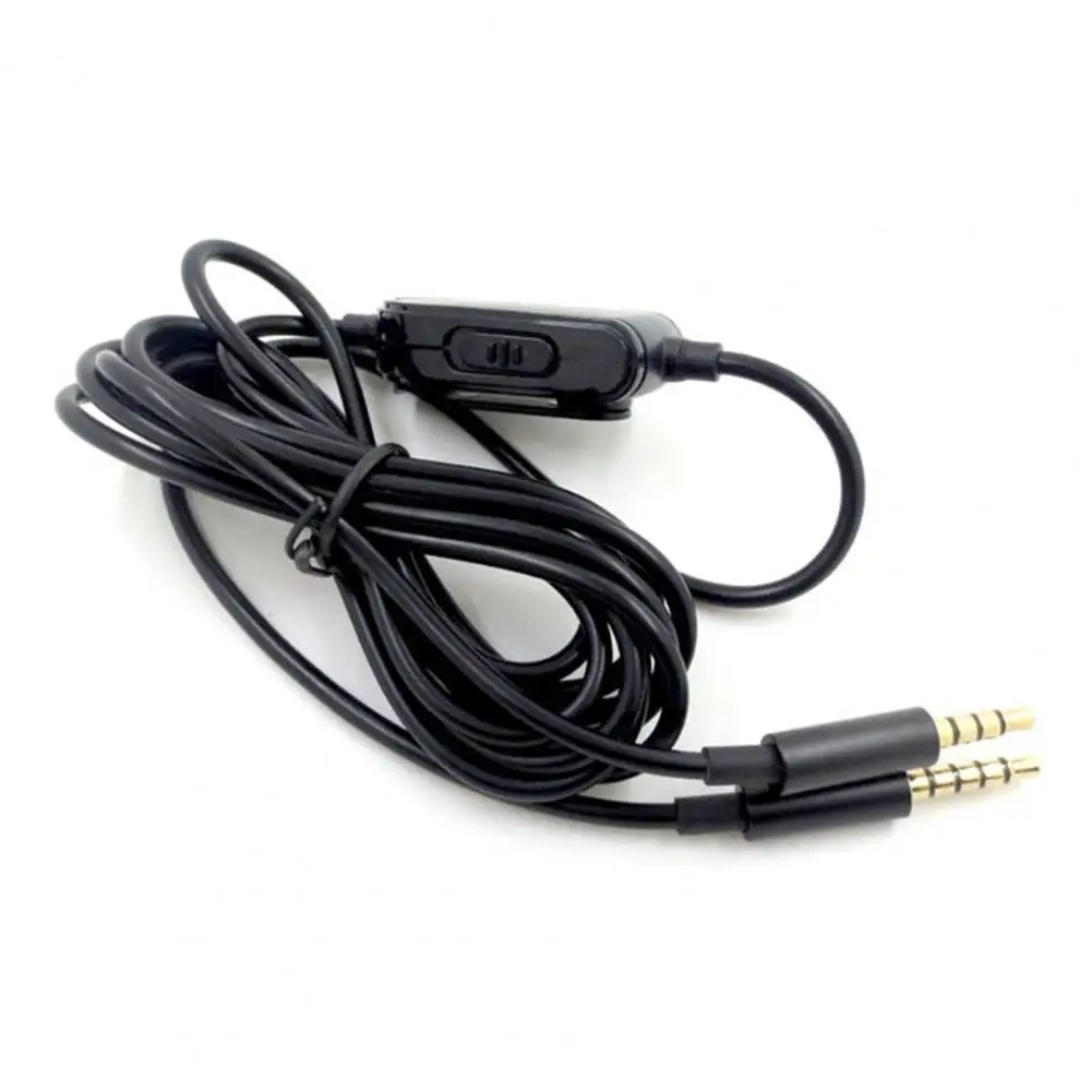 Headset Cable  Useful Replacement Audio Accessory  Male to Male Volume Control Audio Cable