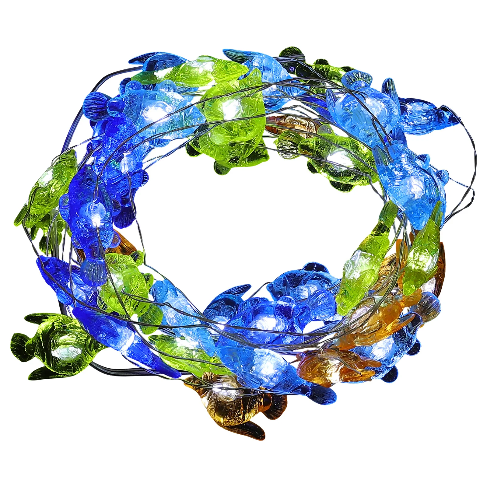

1Pcs LED Fish Shape String Light Acrylic Marine Theme Lovely Operated Decorative Lamp for Room Pathway Party Lighting