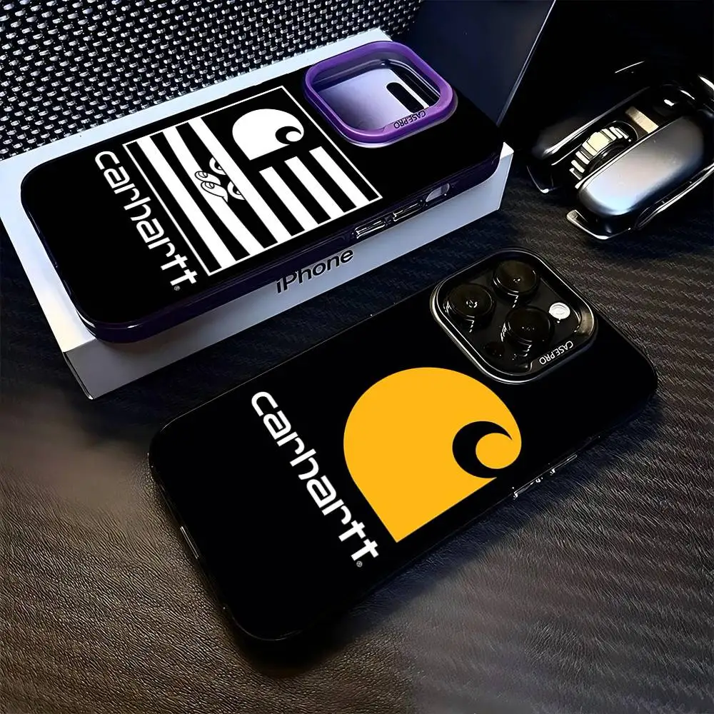 Fundas para Teléfono con Logotipo Cool C-Carhartt para iPhone 17 16e 15 14 13 12 11 Plus Pro Max ProMax, Fundas Coloridas