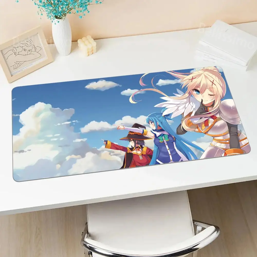 Alfombrilla de ratón para teclado K_konosuba de Anime, alfombrilla de ratón duradera de goma, alfombrillas de ratón grandes para juegos, accesorios de ordenador, regalo para novio