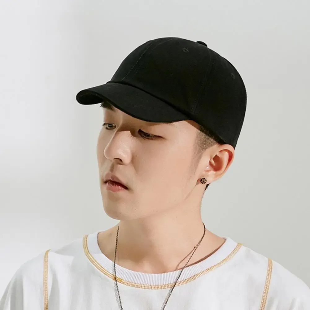 

New Solid Color Short Brim Baseball Cap For Women Men Outdoor Sun Visors Caps Fahion Casual Snapback Hats Hip Hop Dad Hat Gorras