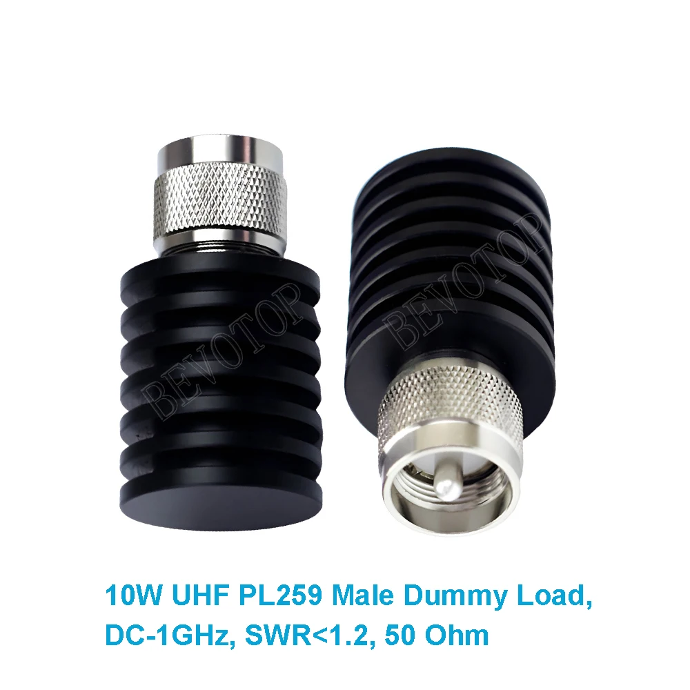 PL259 SO239 PL-259 UHF Male 10W 15W coaxial Termination DUMMY load 50ohm DC to 1.0GHz with heat sink low standing wave VSWR