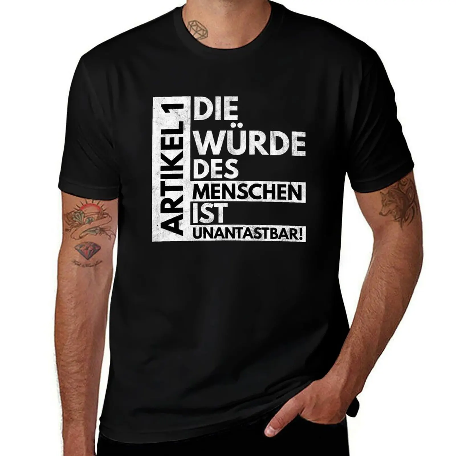Article 1 : La dignité de l'homme est inviolable ! T-shirt léger décontracté pour l'été