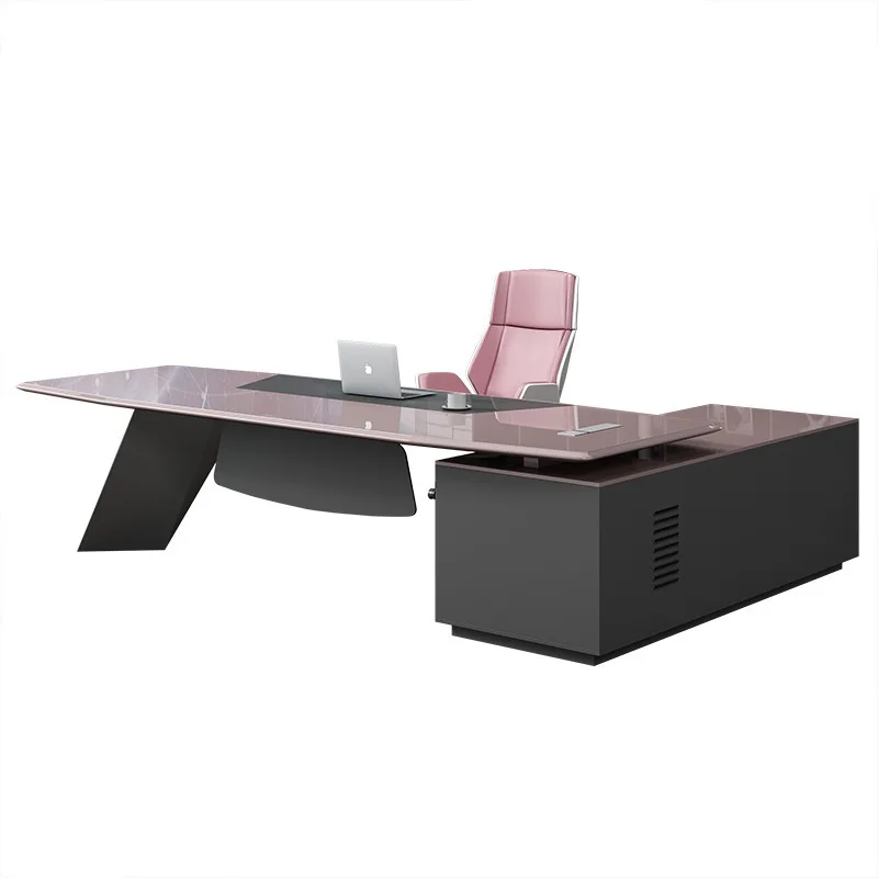 

Painted office combination simple modern light luxury supervisor manager table president bench furniture