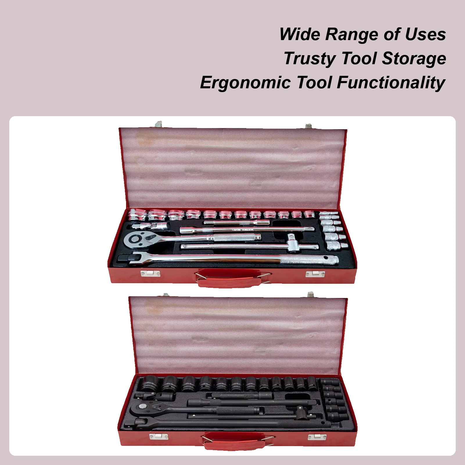 24pcs/set car repair wrenches and rocker elbow tool F Rod Sleeve Portable auto Rocking Frod Wrench Seeve Set Auto Repair Set