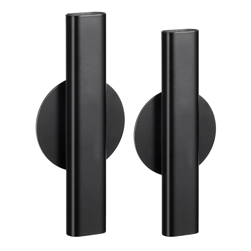 

2Pcs Wall Vases for Decor Minimalist Iron Flower Tube Black Mounted Home Kitchen Bedroom Cute Metal Vase Plant Cuttings