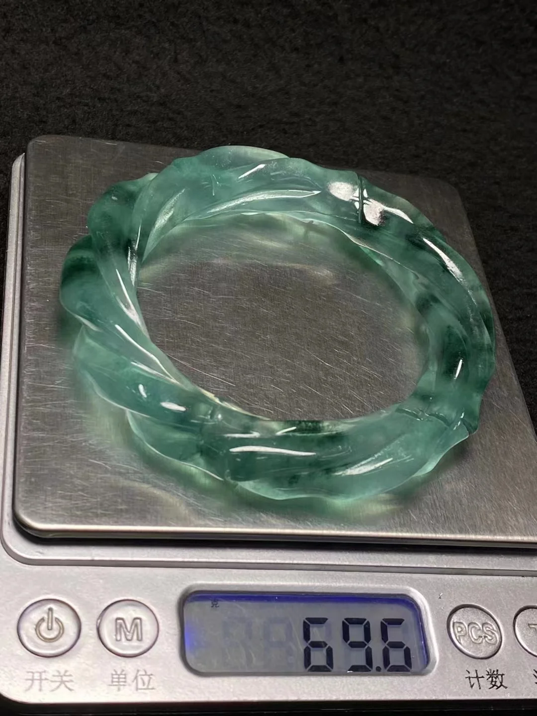 Newest High Ice Floating flower Bangle Hand carved Twists pattern Jade Bangle women's Noble Handring Fine Bracelet Jewellry