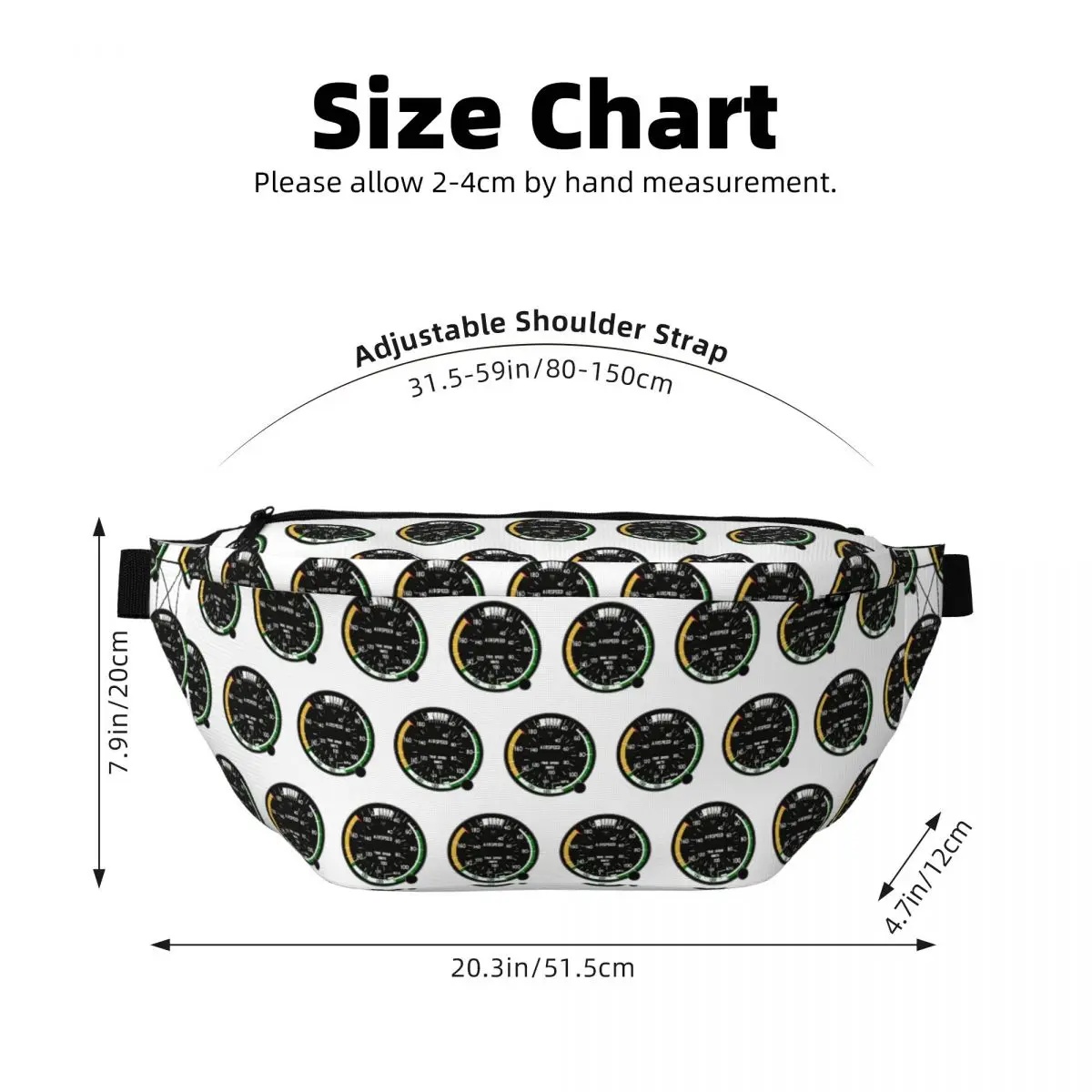 Aircraft Speed Indicator Fanny Pack - usage example