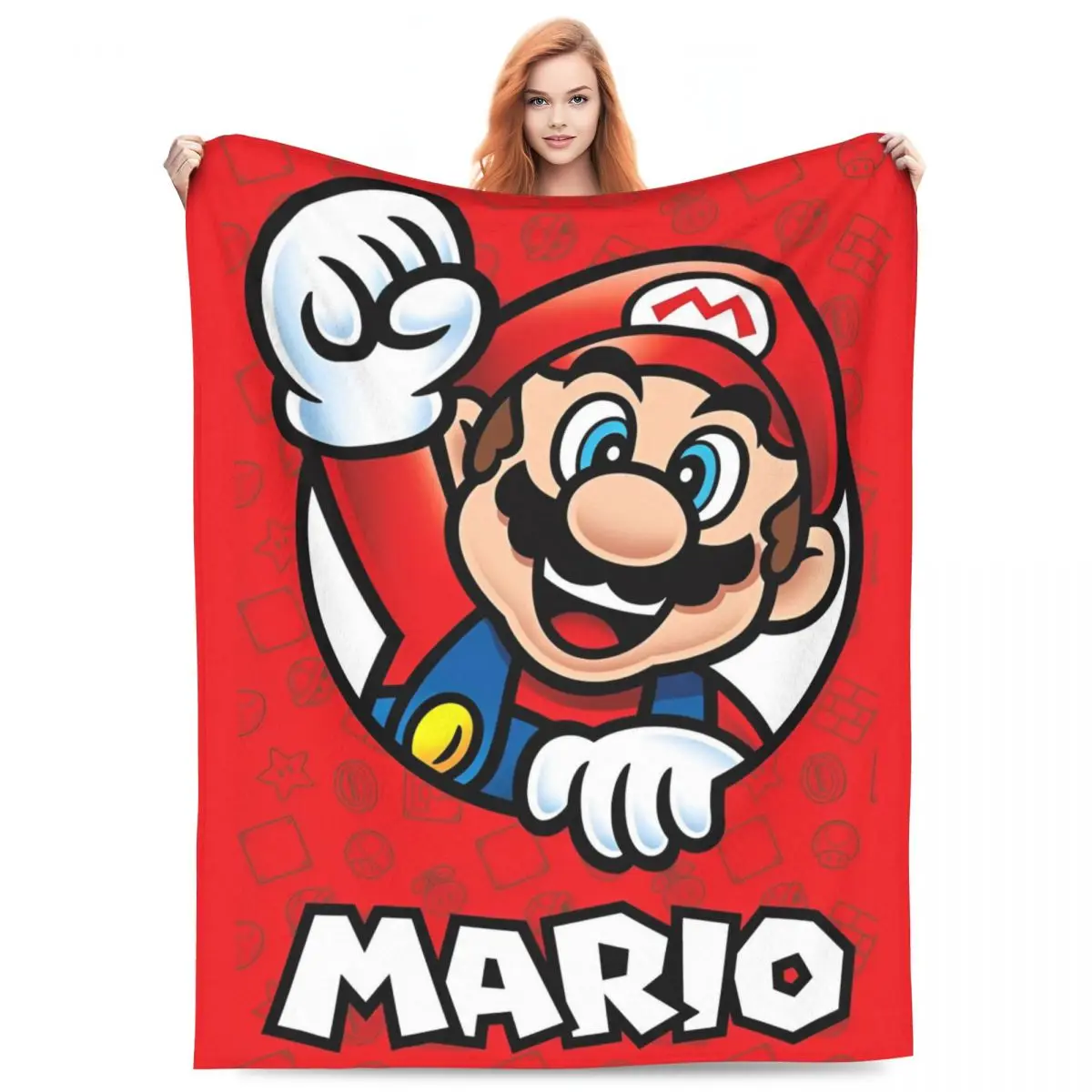 Cartoon M-Marioes-Bros Blanket Fleece All Season Portable Lightweight Throw Blanket for Bed Couch Quilt