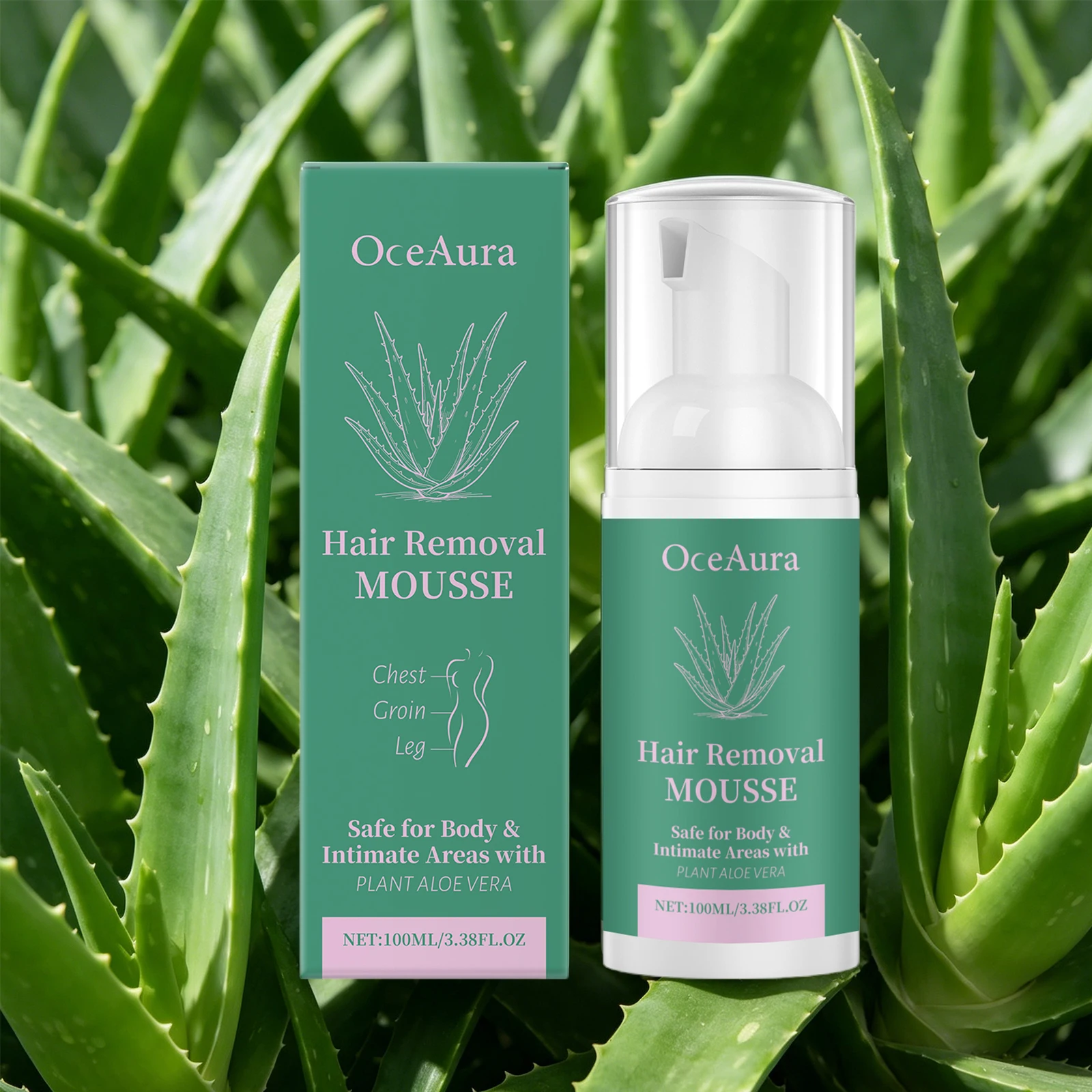 Hair Care With Aloe Vera - Aloe Vera Hair Removal Mousse for