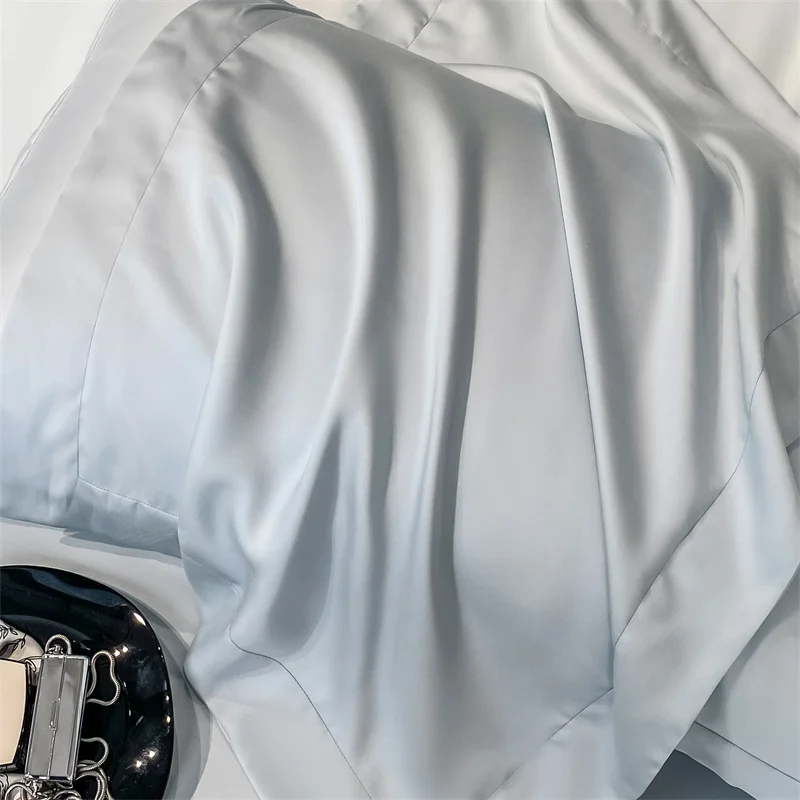Fitted Sheet Pure Color Silk Bed Sheet Pure Natural Mulberry Silk Mattress Cover Elastic Band Fixed Silk Bedding 140x190Cm