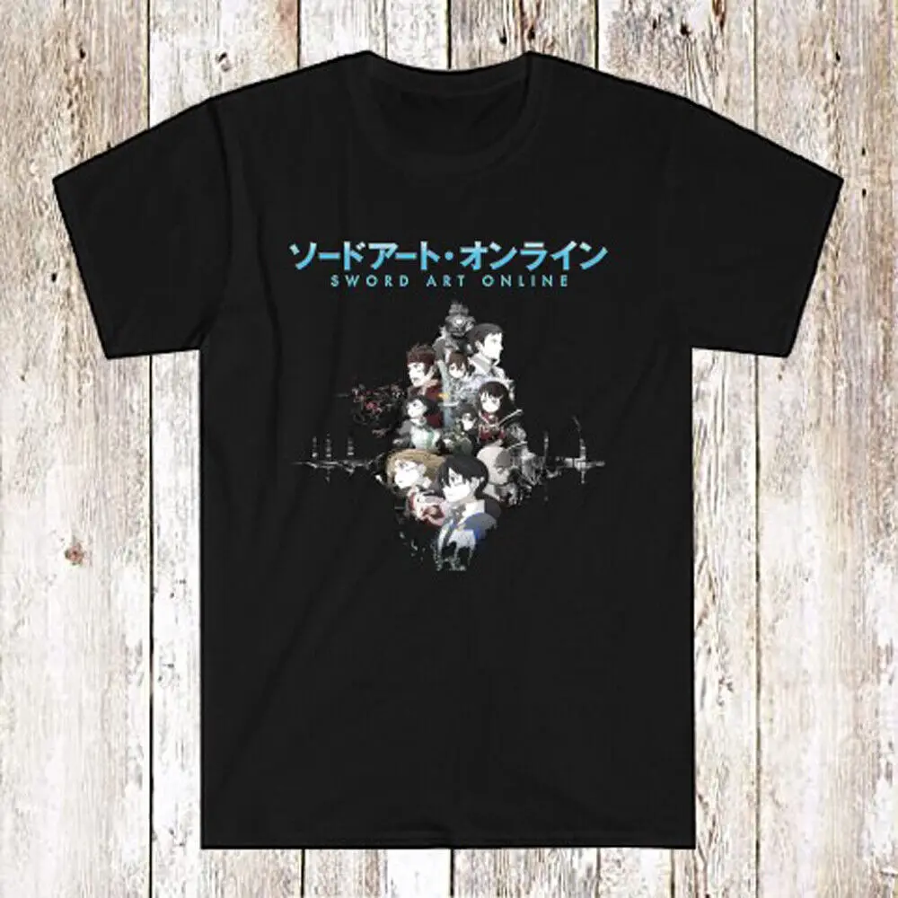 

SAO Sword Art Online Men's Black T-Shirt Size S-5XL