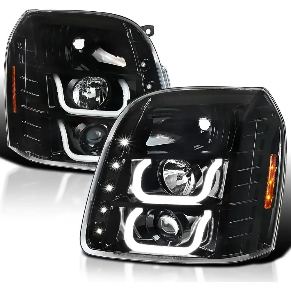 

Светодиодные фары-проекторы Jet Black LED Halo, совместимые с GMC Yukon 2007-2014, GMC Yukon XL 1500 2007-2014, GMC Yukon XL 2007-2014