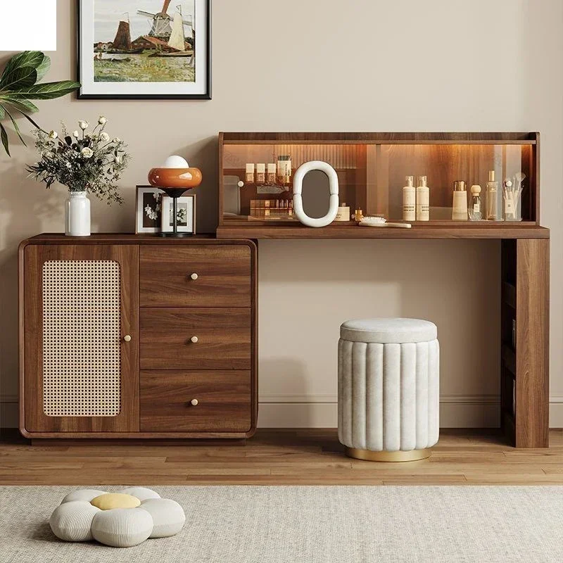 TTMedieval rattan solid wood frame dresser chest integrated master bedroom