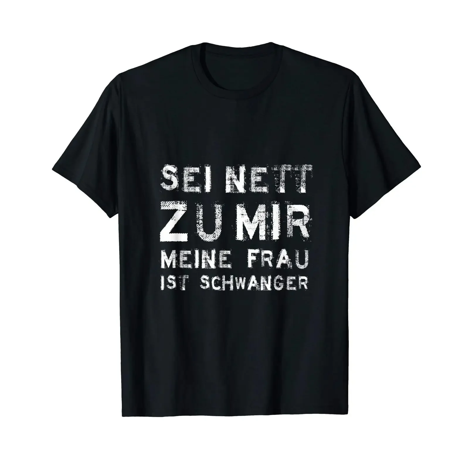 Sei nett zu mir meine Frau ist schwanger Bester Dad der Welt T Shirt vintage Washed Casual Soft designer clothes Slightly