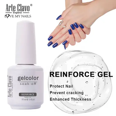 Arte Clavo 15ml Base Coat Top Gel Clear Construction Dehydrator Primer Reinforce Soak Off UV LED Nails Gel Strengthener