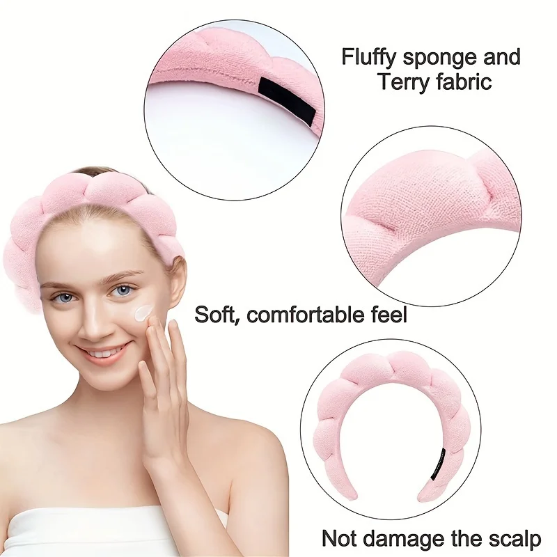 1pc Sweet Super Soft Spa Headband - Perfect for Skin Care, Face Washing, Makeup Removal, Shower Facial Care Tools