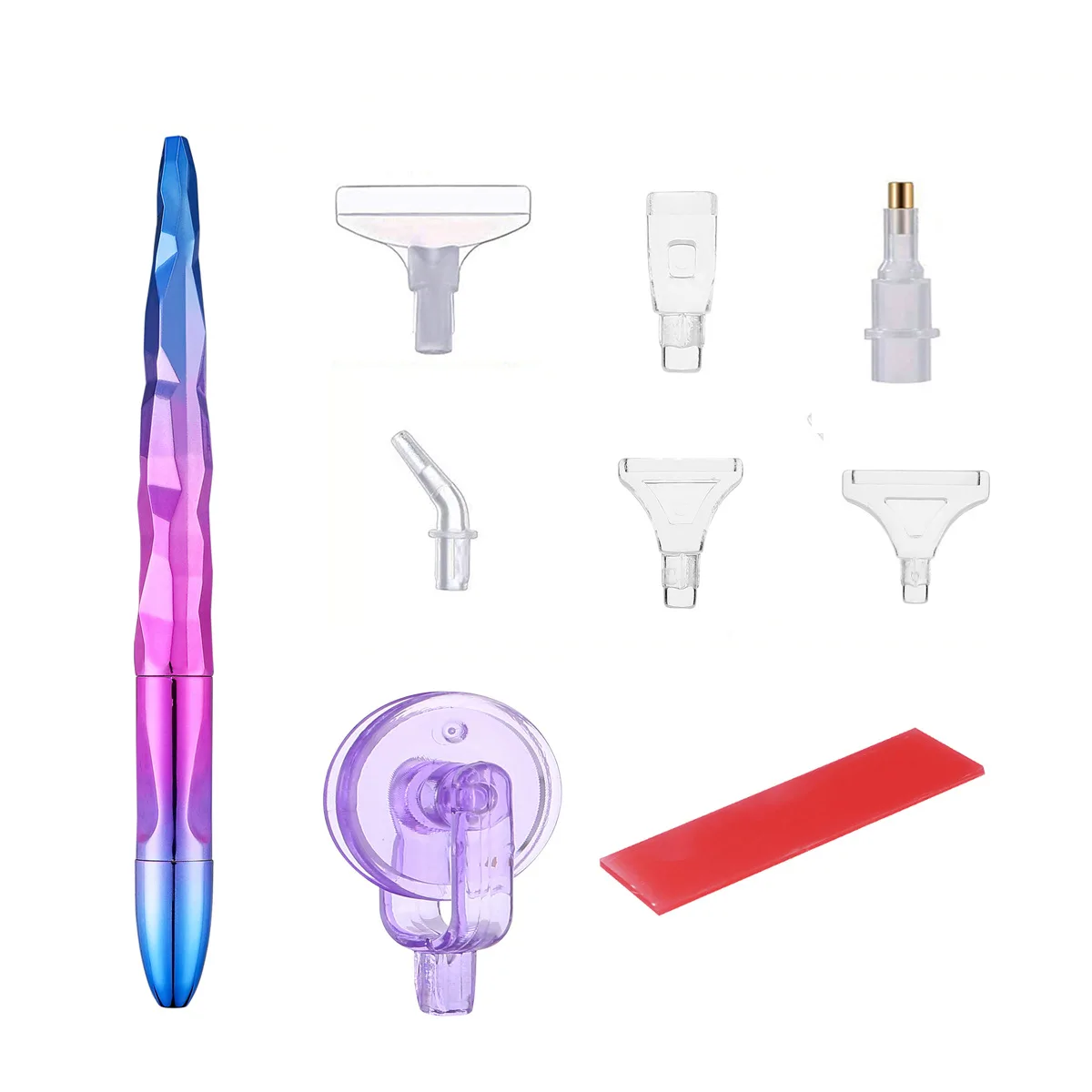 5D-Diamantmalerei-Stift mit Kunststoff-Spitzen und Modelliermasse, geeignet für Diamantmalerei