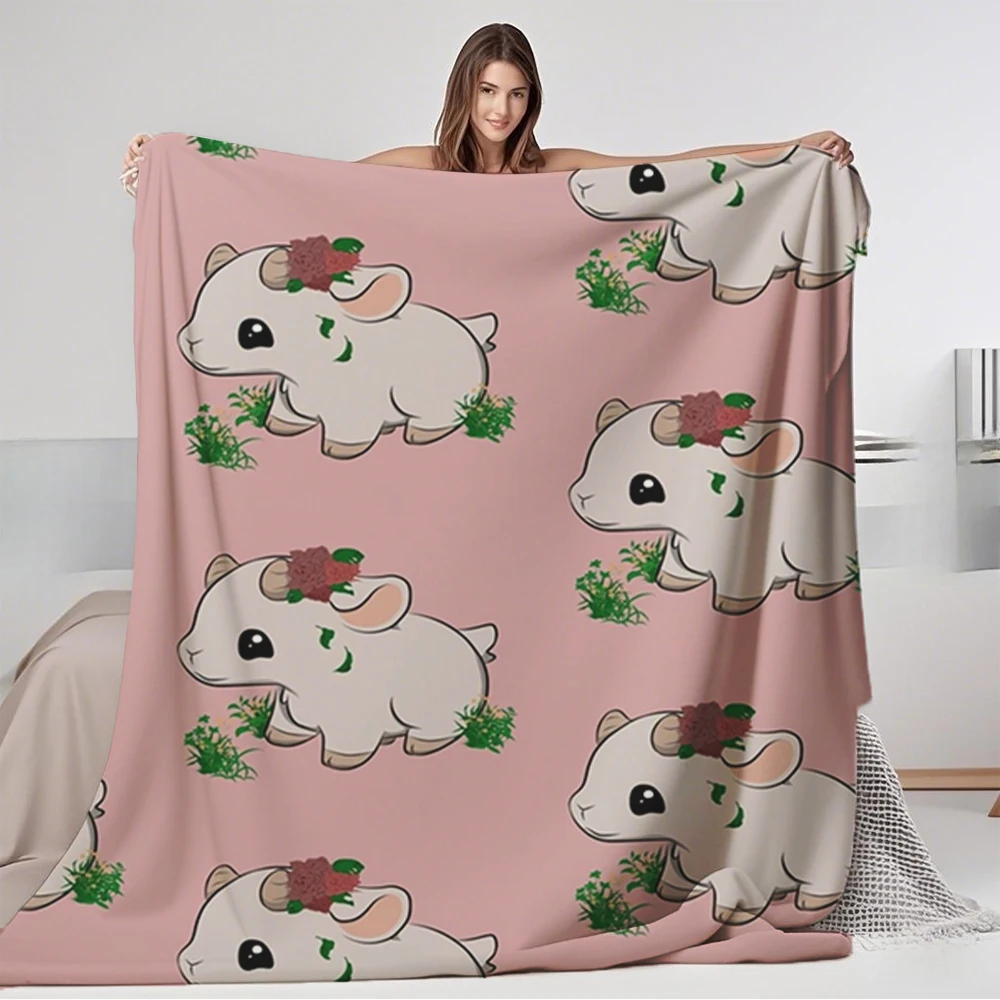 

Lovely Gift Flannel Blanket Chibi Rosie Goat Japanese Zen Quilted Bed Runner Coverlet Durable Machine-washable Blankets For Pets