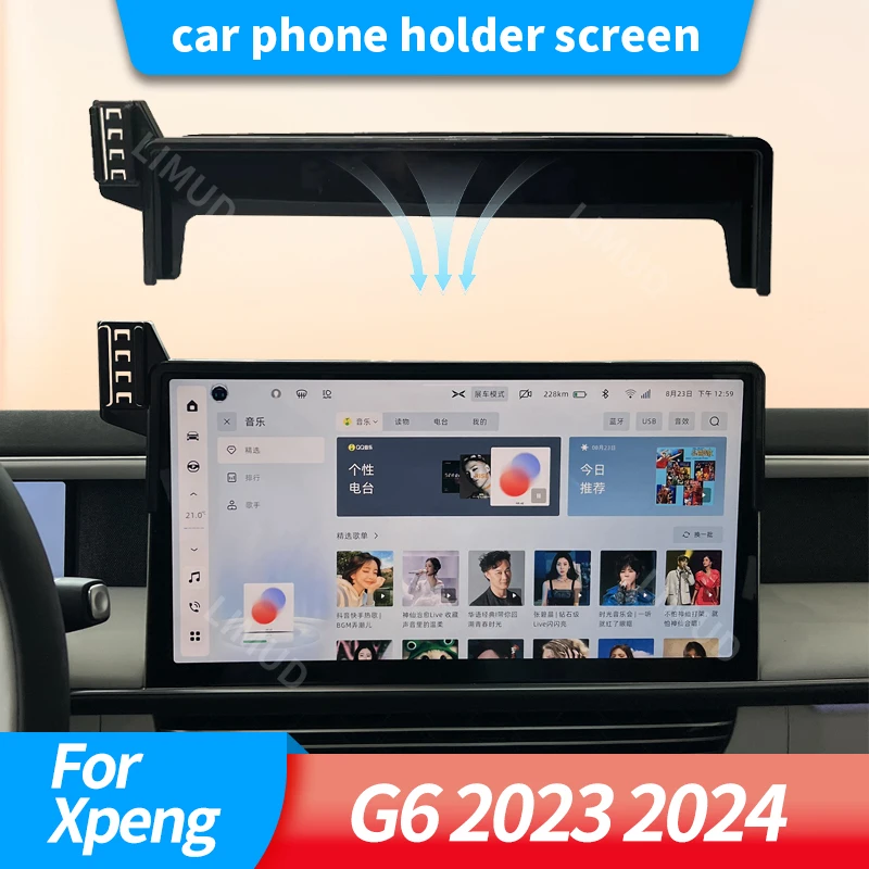 

Автомобильный держатель телефона для Xpeng G6 2023 2024, это не занимается много места для хранения и можно использовать как для использования в автомобиле и вдома.