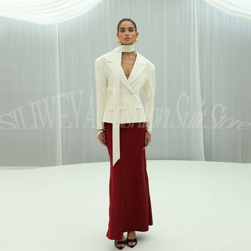 Luxury New Arrival Women's Suits Notch Lapel 2 Pieces Jacket Skirt Female Blazer Set High-end Stylish Smart Casual Lady Outfits
