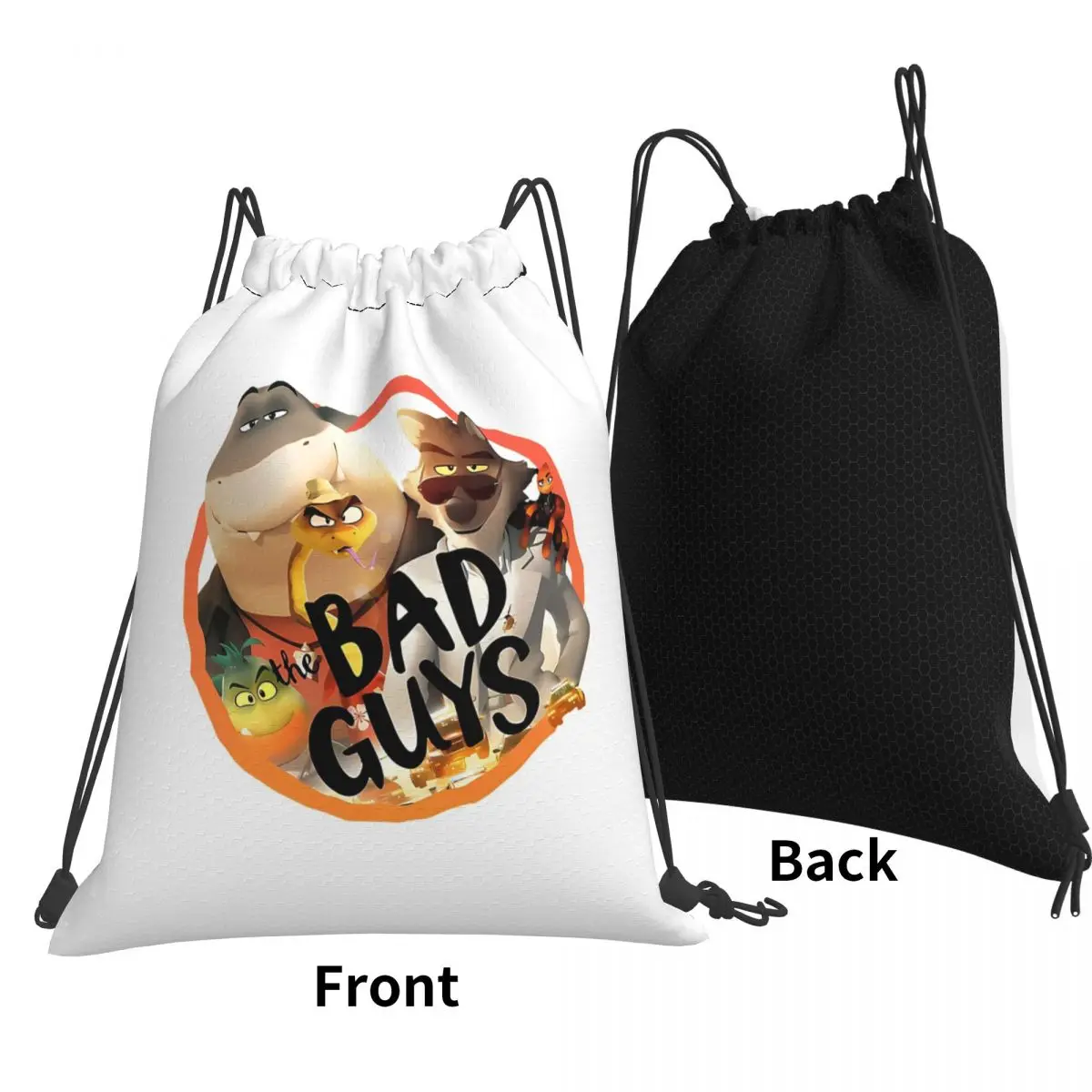 The Bad Guys Great Backpacks Portable Drawstring Bags Storage Bag Book Bags for Man Woman Students
