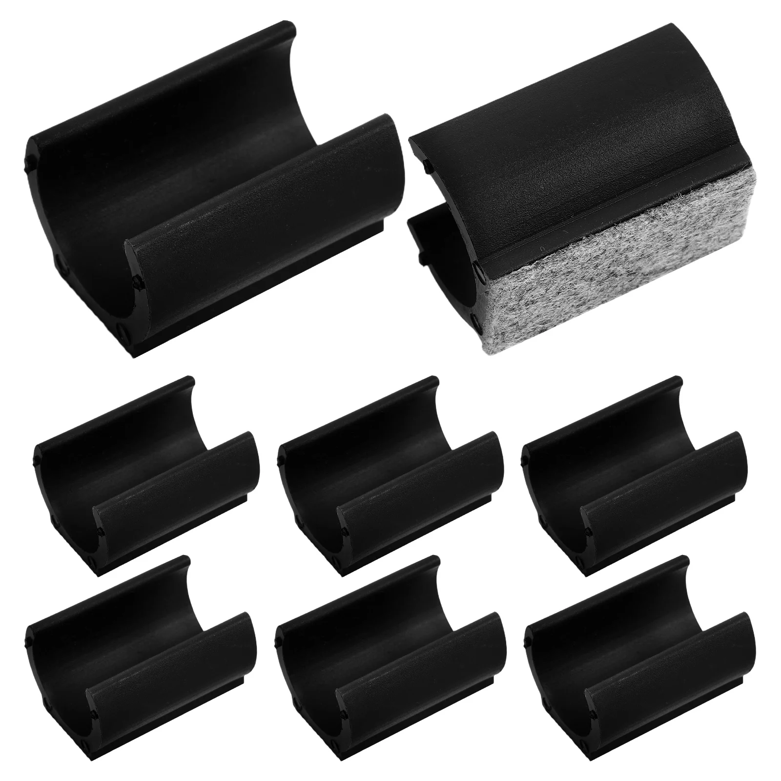 

8pcs U Shaped Wool Felt Chair Leg Covers Anti Scratch Nonslip Noise Reduction Furniture Protectors Floor Mats Rectangle Feet