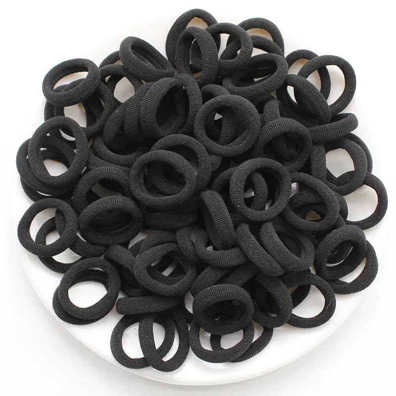 100 Stück/Set Bunte Nylon-Haargummis für Mädchen, Pferdeschwanzhalter, Haarbänder, Gummibänder, Haarringe, Kinder-Haaraccessoires – Detail 8