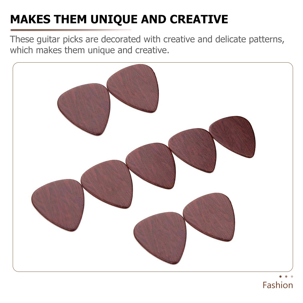 

5pcs Wooden Pick Creative Patterns Portable Lightweight For Acoustic Electric Guitar Stringed Instrument Parts Guitar
