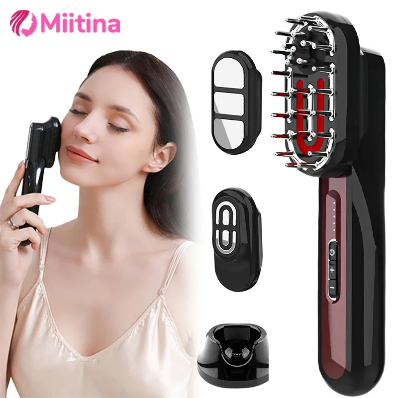 

3 In 1Electric Massage Comb Full Body Massage EMS Red Blue Light Multi-Functional Massage Machine For Scalp Care Loss Hairs Comb