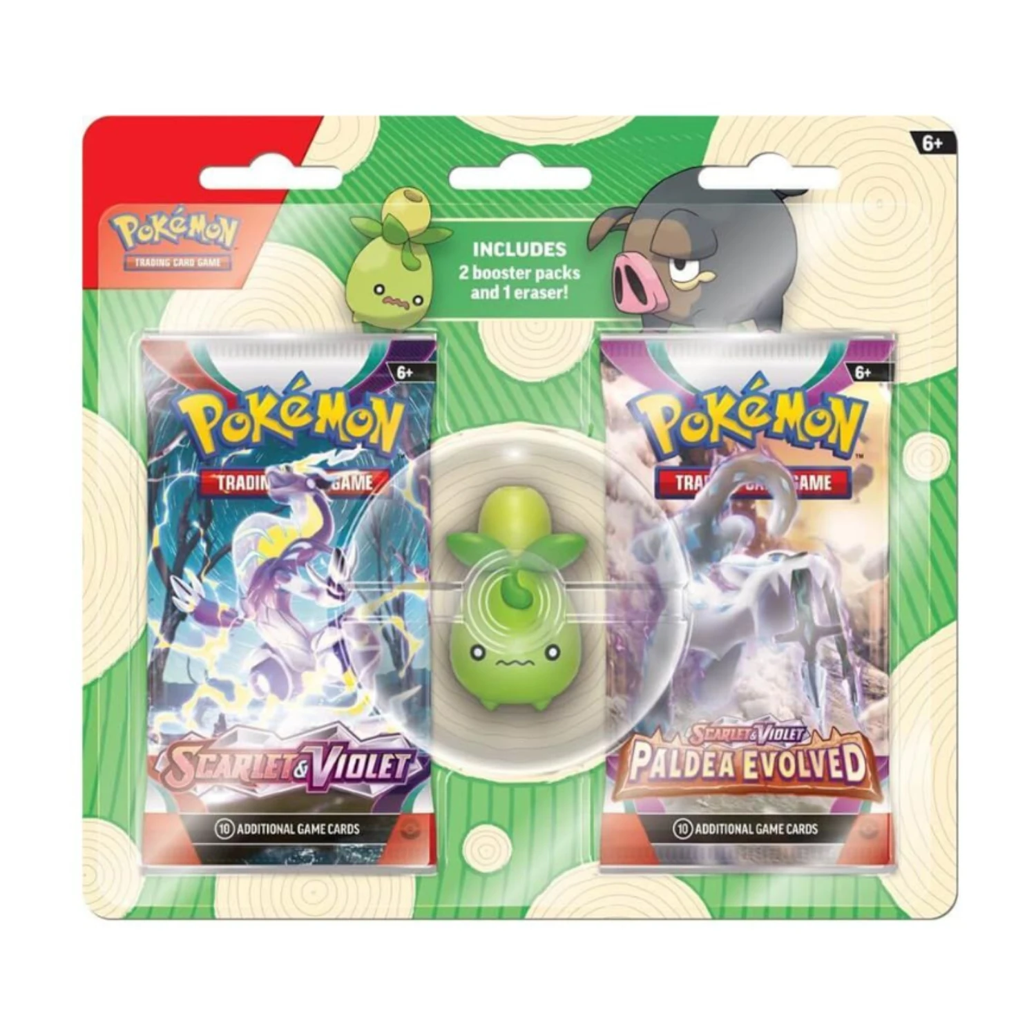 Pokémon TCG: Back TO School 2023: Eraser Blister – 1 OF 2 Random Erasers (SMOLIV OR LECHONK)