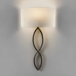 Circle Fabric Wall Light LED Light Living Room Background Wall Light Living Room Bedroom Dining Room Creative Iron Art