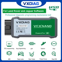 V164 VXDIAG VCX NANO for Land Rover for Jaguar 2 in 1 with JLR SDD Software OBD2 Diagnostic Tool Trouble Code Reader USB Version