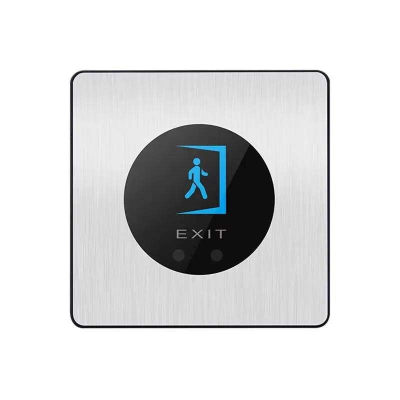 

B63B-Access Control Switch 12/24V No Touch Exit Door Button Infrared Sensor 86-Type Panel Button