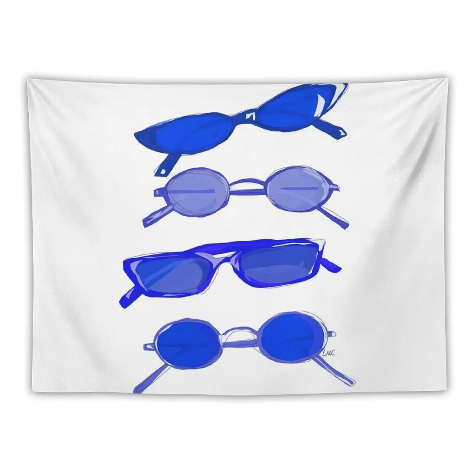 

Navy Sunglasses Tapestry Room Decor Korean Style Bedrooms Decor Wall Decoration Tapestry
