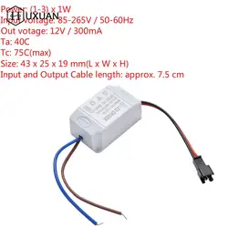 Electronic Transformer LED Power Supply Driver Adapter 3X1W Simple AC 85V-265V To DC 2V-12V 300mA LED Strip Driver